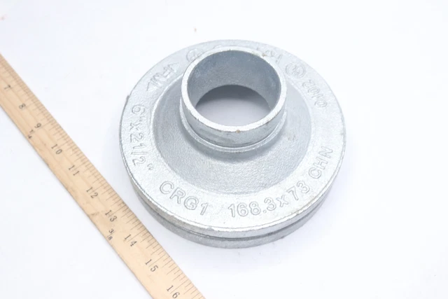 Rasco Groove Concentric Reducer Galvanized Steel 6" x 2-1/2" CRG1