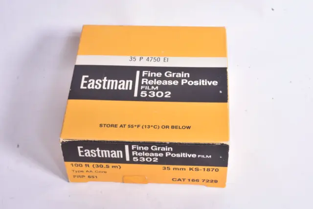 100 Ft Can Kodak Película Positiva Liberación De Grano Fino 5302 Caducada Sellada Nueva