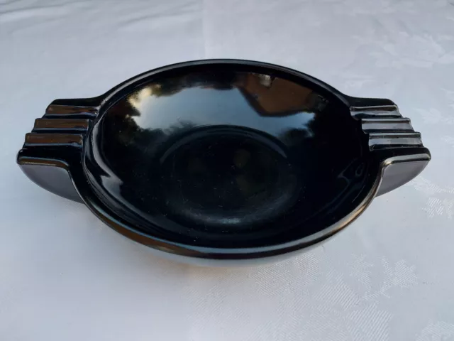 Large Vintage Black Glass Ashtray - Made For Arthur Guinness - Use as a Bowl?