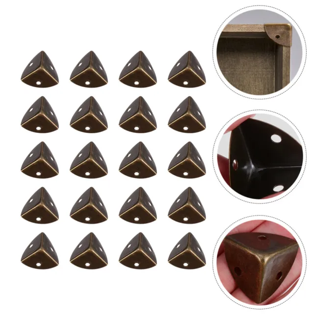 20 Pcs Iron Wooden Box Corner Dust Corners Stairs Furniture Protector