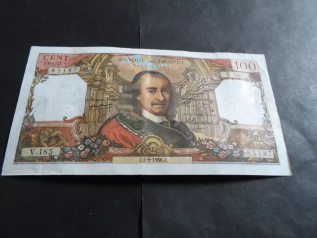 France: billet 100 francs corneille 1966 v.185