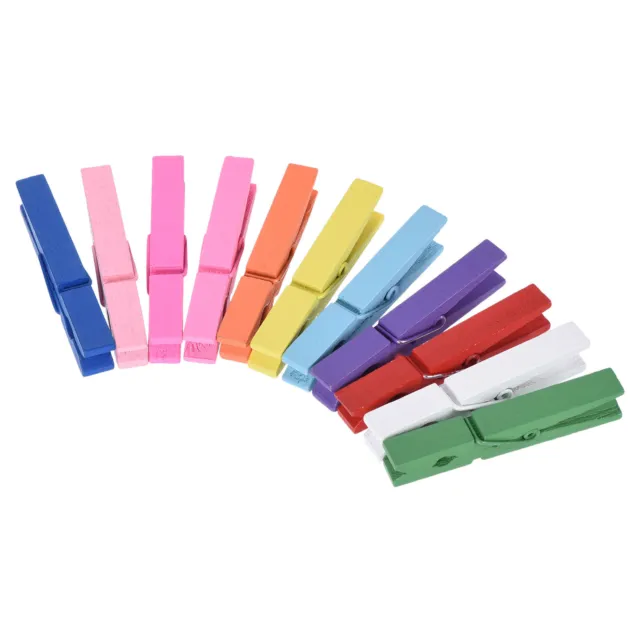 Colored Clothespins, 30 Pack Colorful Wooden Clothes Clips for Hanging Clothes