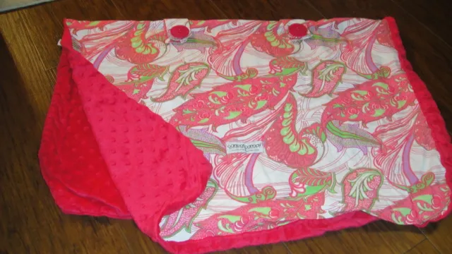Carseat  Canopy Pink Floral Cover Blanket Sprinkled