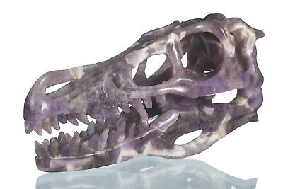 Criatura mística tallada en cristal natural Chevron de 5,08" tallada en cristal T-Rex #