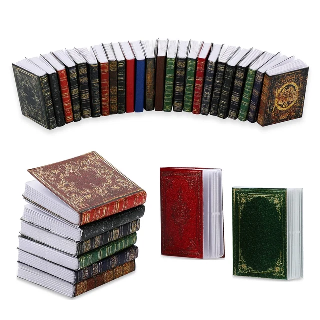 JRYXDS – 15 Mini Livres 1:12 Pour Maison De Poupée – Accessoire Déco Miniature – Papier Couché – Pour DIY Et Décoration