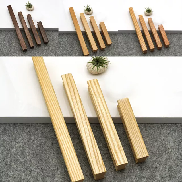 Wooden Door Knob Home DIY Cabinet Drawer Cupboard Kitchen Furniture Pull Handle
