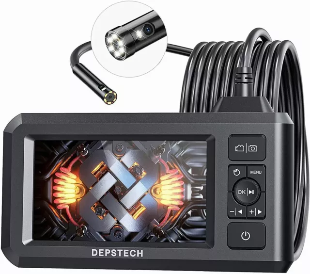 DEPSTECH Dual Lens Endoscope 1080P Digital Borescope 7.9mm Inspection Camera 5M