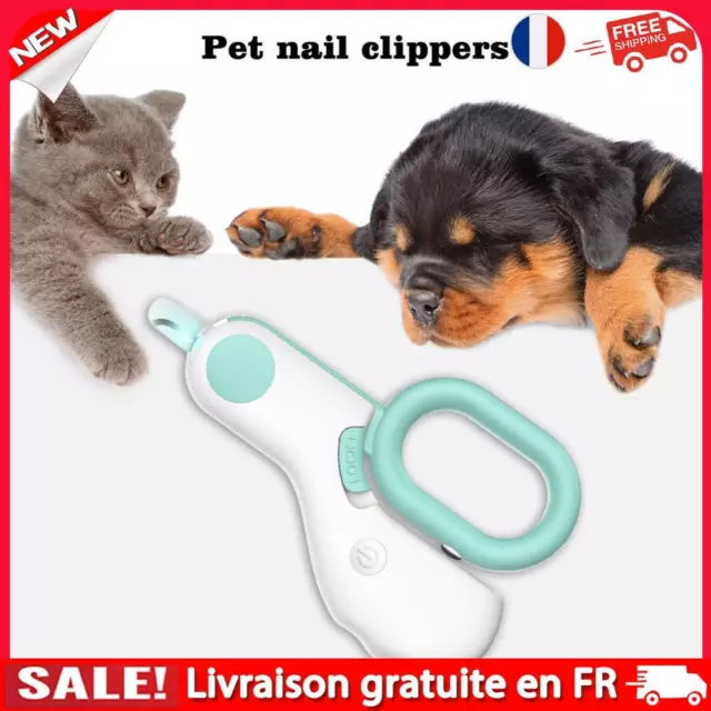 Coupe-ongles pour animaux de compagnie avec lumière LED coupe-griffes de chat co