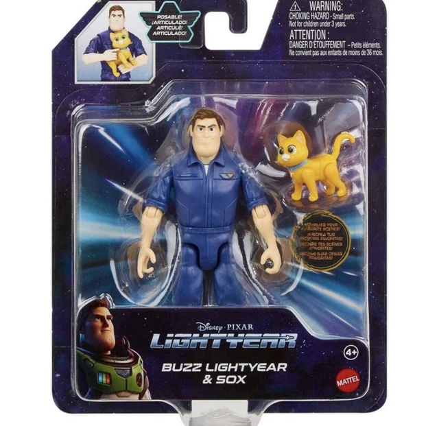 DISNEY PIXAR LIGHTYEAR Buzz Lightyear And Sox 5 Inch Action Figure NEW