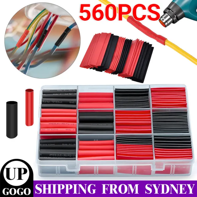 560 Pcs Heat Shrink Tubing Tube Sleeve Set Electrical Assorted Cable Wire Wrap