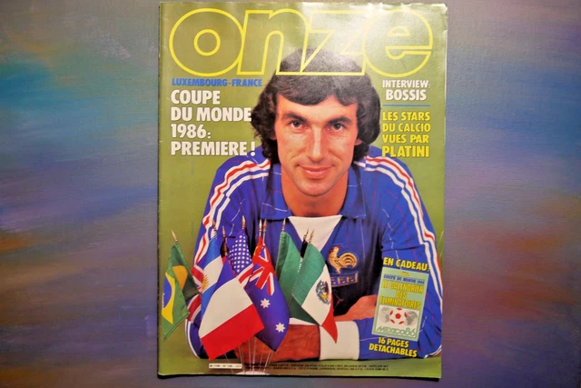 ONZE N° 123 - Platini , nantes , rummenigge , 8 fiches mexico 86