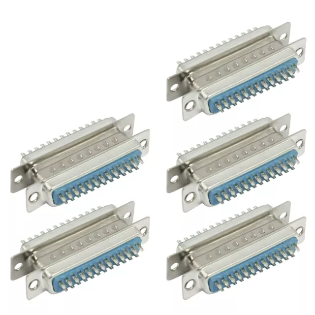 5 Pairs 25 Pin D-SUB DB25 Female Male Solder Type Connectors