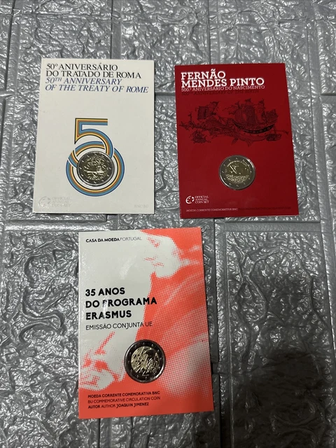 3x 2 Euro Coincard PORTOGALLO BU 2007 2011 2022 - CC UNC CARD - 3x 2 Euro Coincard PORTOGALLO BU 2007 2011 2022 - CC UNC CARD -