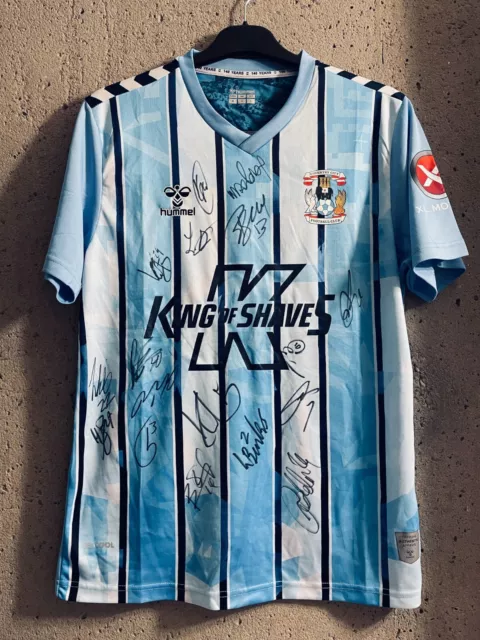 Coventry City football club squad signed 2023 2024 home shirt EXACT PROOF