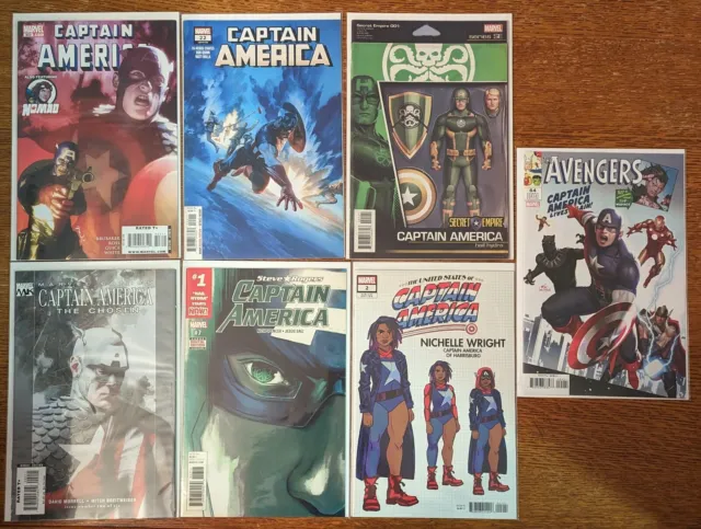 Seven Marvel Comics Captain America 7 Book Lot The Chosen United States Of