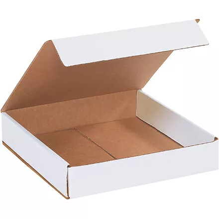 50/Case White Corrugated Mailers 10 x 10 x 2" ECT-32B - Lightweight and Protecti