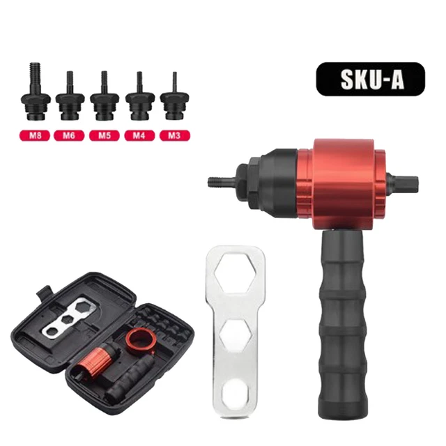 Gun Rivet Nut Drill Bit Adapter Insert Nut Riveting Tool For Electric Drill/hand