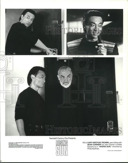 1993 Press Photo Cary Hiroyuki-Tagawa & Sean Connery in "Rising Sun" - hcp77967