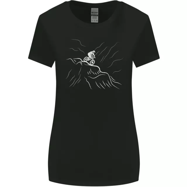 Downhill Mountain Biking Cycling Bike MTB Womens Wider Cut T-Shirt