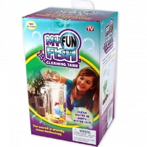 New My FUN Self FISH CLEANING TANK Small Aquarium As Seen on TV Kid Toy Gift
