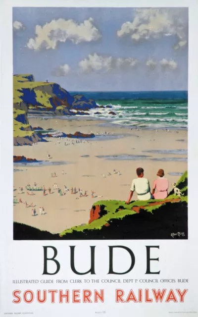 Bude.. Seaside View  Vintage Deco Railway/Travel Poster Various Sizes