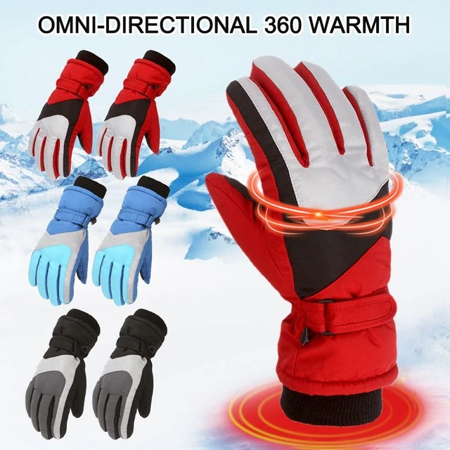 Thick Warm Long-sleeved Mittens Sports Riding Gloves Children Ski Gloves