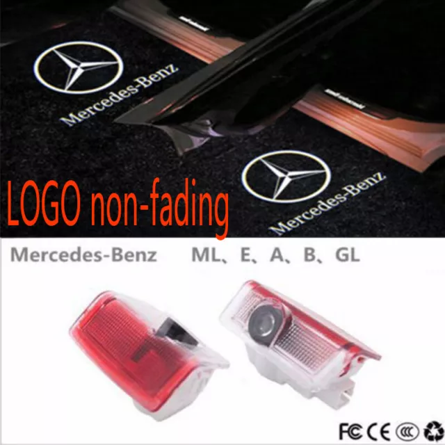 2x HD LED Door Light Projector Ghost Shadow Laser For Mercedes  A B C E GL ML