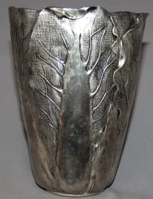 Vintage Ornate Floral Silverplated Vase