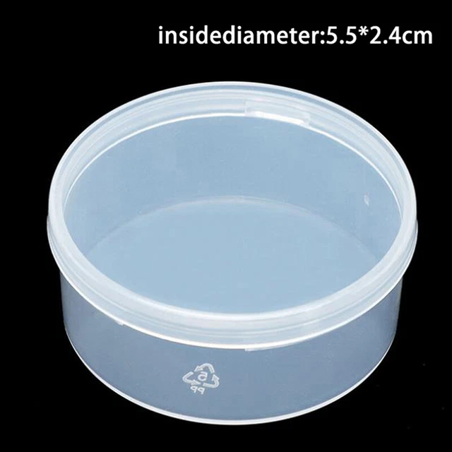 Round Clear Plastic Containers Beads Crafts Jewelry Display Storage Boxes C_tu