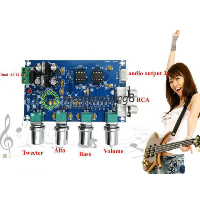 NE5532 Stereo Pre-amp Preamplifier Tone Board 12-24V AC Amplifier Board Neu
