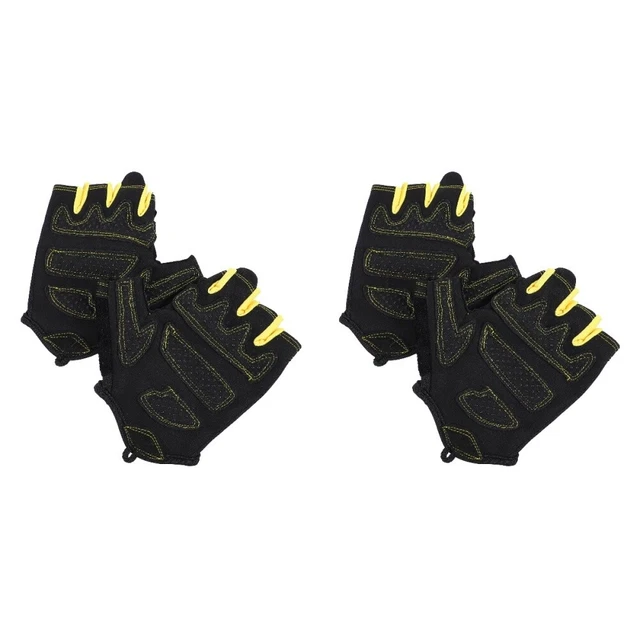 2 Pairs Cycling Half Finger Gloves Cross- Training Mitten Man