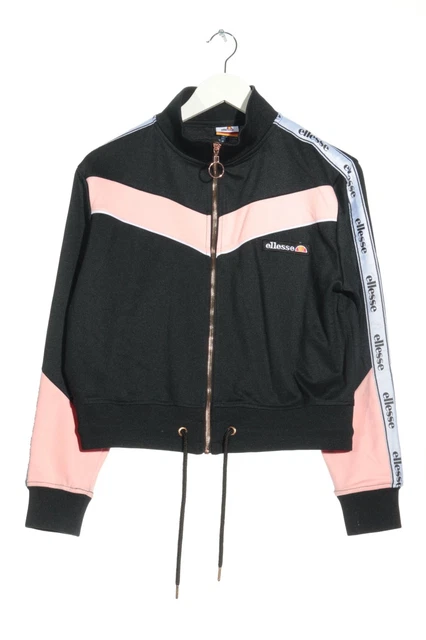 Felpa ELLESSE donna taglia DE 38 look casual nero-rosa-bianco