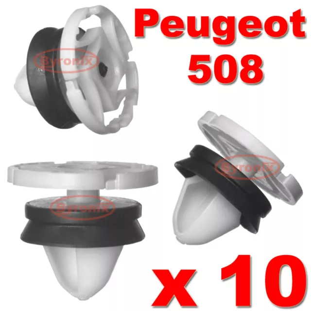 PEUGEOT 508 PANNEAU CARTE PORTE GARNITURE CLIPS HOGRING INTÉRIEUR x 10