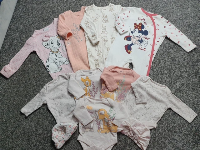 Pacchetto tute e gilet Disney bambina neonato e 0-3 mesi