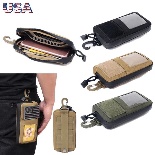 Tactical MOLLE Small Pouch Front Pocket Wallet Coin Purse Card Bag Waist Pack US