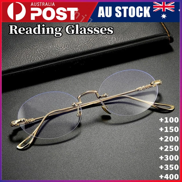 Ultra-light Rimless Reading Glasses Anti-blue Eyeglasses Computer Eyewear Lens