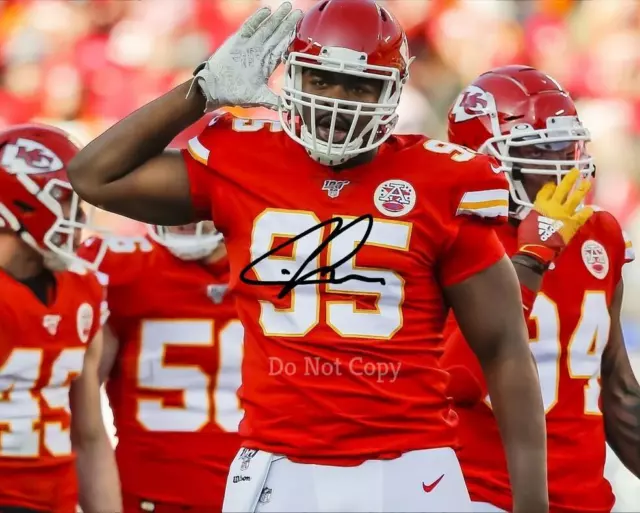 Christian Chris Jones Signed Photo 8X10 Rp Autographed Kansas City Chiefs