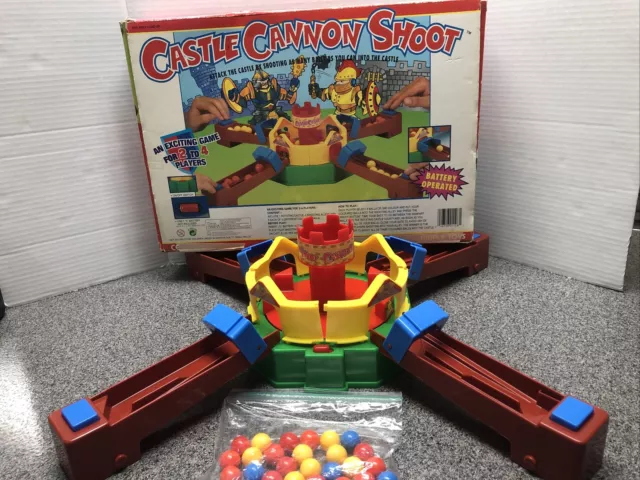 Vintage Battery Operated Castle Cannon Shoot Tabletop Game