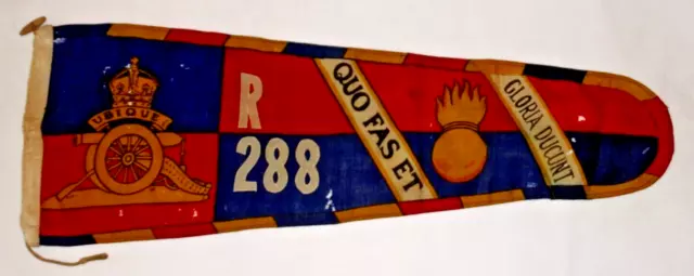 BRITISH MILITARY CAP BADGES, Royal Artillery Pennant, 288 Regiment, WW1-WW 2