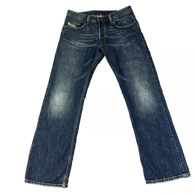 JEANS DIESEL UOMO regular gamba dritta blu bottoni mosca 100 cotone levan W34 L32 EUR 42 18 PicClick IT