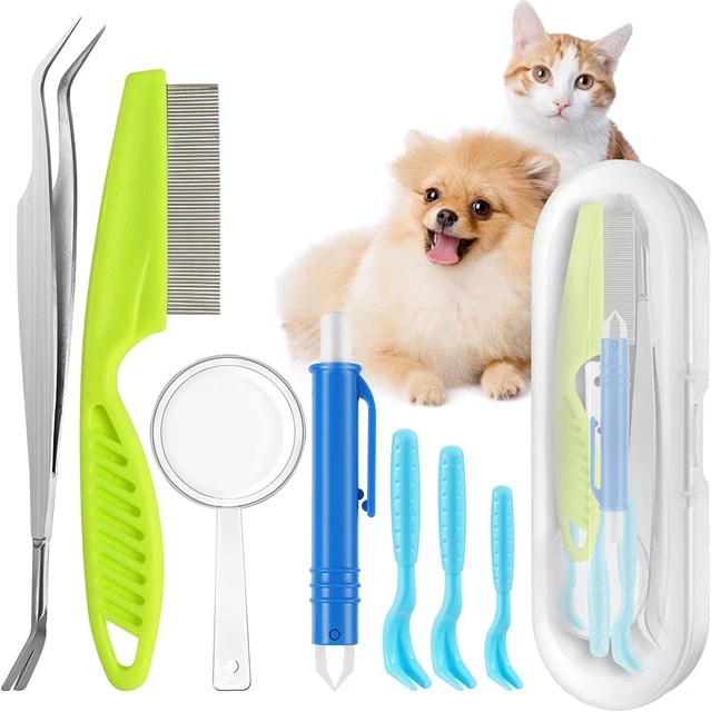 Juego de removedor de garrapatas para perros gato juego de 3 palancas de garrapatas 1 gancho de garrapatas 1 garrapata