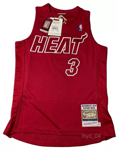 Mitchell & Ness Authentic Dwyane Wade 40 Miami Heat Jersey $325 Nwt Christmas Ds