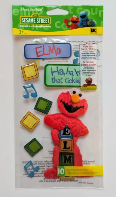 RARE Elmo Ha, Ha That Tickles Sesame Street Scrapbooking Stickers Jolee's