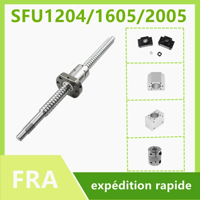 Vis à Billes SFU1204 12mm Pas 4mm - Coavoo Pour CNC Précision C7