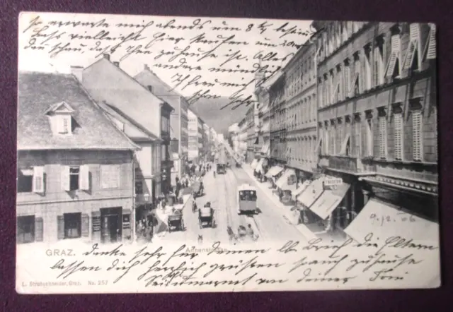 AK Steiermark,  Graz, Annenstrasse, gel. 1906,