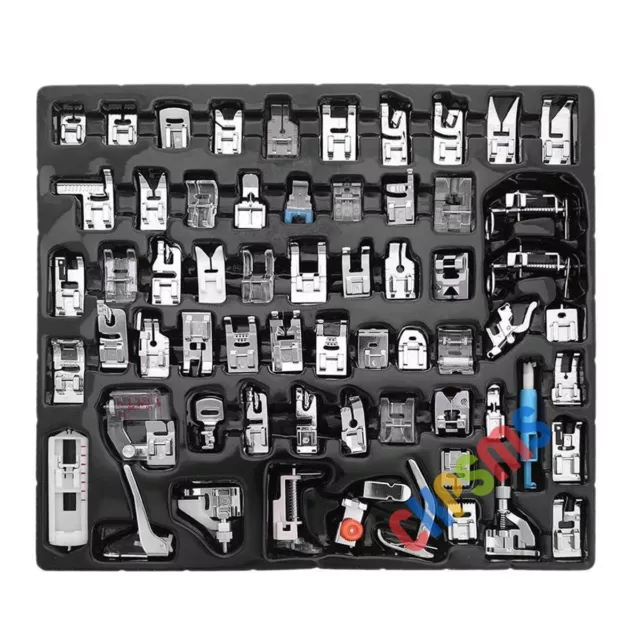 62 PCS Presser Feet fits Singer,Brother,Janome,Elna, Kenmore,low shank machines