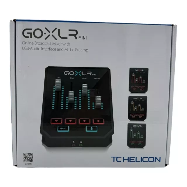 TC Helicon GoXLR MINI Online Broadcast Mixer Mischpult USB Schwarz