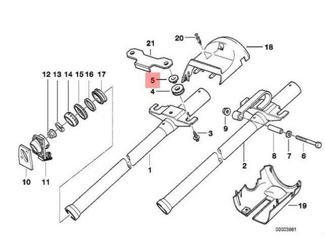 OEM BMW E36 Cabrio Fixed Steering Column Tube Sleeve 32311160040 ...