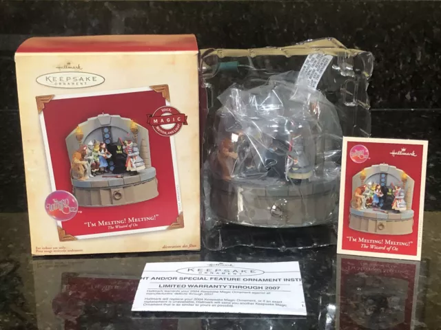 2004 Hallmark Keepsake Wizard Of Oz I’m Melting! Melting! Magic Ornament TESTED