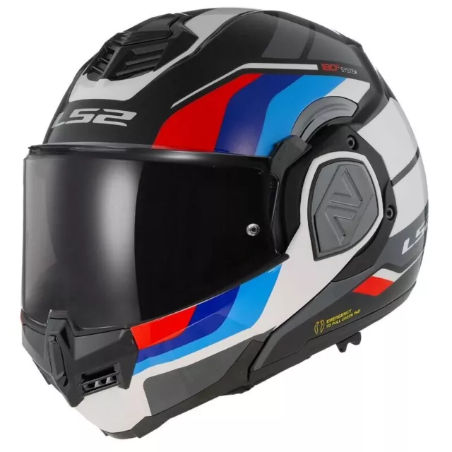 Casco Modulare 180 Apribile Ff906 Ls2 Advant Sport Black Blue Red White